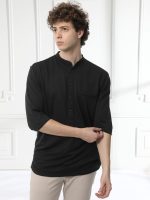 Μπλούζα T-shirt Με Κουμπιά Valerio 270-220 Μαύρο - Image 3