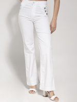 Παντελόνι Με Κουμπάκια Barbara Soft 8353-1 Λευκό