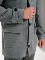 Ανδρικό Παλτό Με Κουκούλα VIVIANO 2564 γκρι - Image 4