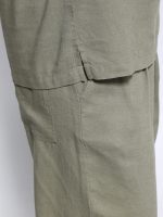 Λινή Ανδρική Πουκαμίσα BALI 7511 Χακί - Image 3