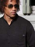 Πουκάμισο Μανίκι 3/4 Slim-fit VITO 250-956 Μαύρο - Image 2