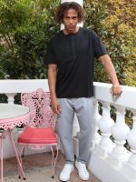 Ανδρικό T-shirt Με Κρυφά Κουμπιά LUCADI 270-210 Μαύρο - Image 4