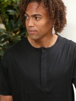 Ανδρικό T-shirt Με Κρυφά Κουμπιά LUCADI 270-210 Μαύρο - Image 2