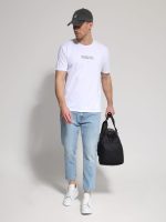 Ανδρικό Βαμβακερό T-shirt FIGARO 33-207081 Λευκό - Image 3