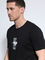 Ανδρικό Βαμβακερό T-shirt DOROTEO 207078 Μαύρο - Image 2