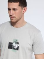 Ανδρικό Βαμβακερό T-shirt DOROTEO 207078 Γκρι - Image 2