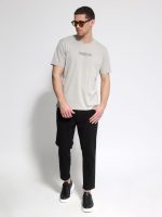 Ανδρικό Βαμβακερό T-shirt FIGARO 33-207081 Γκρι - Image 4