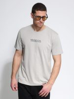 Ανδρικό Βαμβακερό T-shirt FIGARO 33-207081 Γκρι