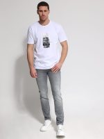 Ανδρικό Βαμβακερό T-shirt ELMO 207077 Λευκό - Image 3