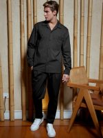 Ανδρικό Σακάκι-Πουκάμισο Over GIULIO 260-954 Μαύρο - Image 2