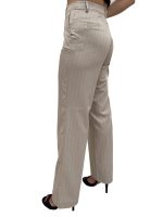 Γυναικείο Ριγέ Υφασμάτινο Παντελόνι ALEXIA 7914-3 Μπεζ - Image 4