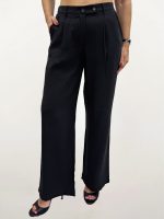 Αέρινη Γυναικεία Ψηλόμεση Παντελόνα ELIANA 7734 Μαύρο - Image 3