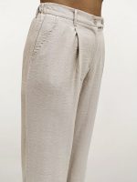 Αέρινη Γυναικεία Ψηλόμεση Παντελόνα ELIANA 7734 Μπεζ - Image 5