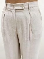 Αέρινη Γυναικεία Ψηλόμεση Παντελόνα ELIANA 7734 Μπεζ - Image 4