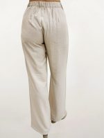 Αέρινη Γυναικεία Ψηλόμεση Παντελόνα ELIANA 7734 Μπεζ - Image 6