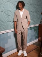 Ανδρικό Σακάκι Με Κοντό Μανίκι ENRICO 260-958 Μπεζ - Image 2