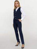 Γυναικείο Υφασμάτινο Παντελόνι LINA-7 7690-7 Μπλε