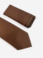Ανδρική Γραβάτα Με Μαντηλάκι 33-6099 Camel 2 - Image 2