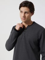 Ανδρική Μπλούζα Long Sleeve HENRY 206097 Ανθρακί - Image 3