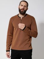 Ανδρική Μπλούζα Long Sleeve HENRY 206097 Camel - Image 4