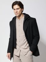 Ανδρικό Παλτό με Κουκούλα VALENTINO 2602 Μαύρο - Image 2