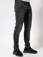 Ανδρικό Jean Με Φθορές Παντελόνι OREGON 6282 Μαύρο - Image 3