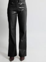 Γυναικείο Eco Leather Παντελόνι Bootcut 7711 Μαύρο Croco