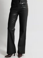 Γυναικείο Eco Leather Παντελόνι Bootcut 7711 Μαύρο Croco - Image 4