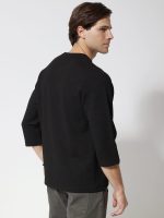 Ανδρική Μπλούζα 3/4 Μανίκι CARLOS 207095 Μαύρο - Image 5