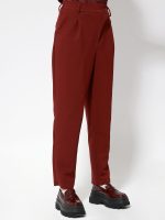 Γυναικείο Παντελόνι Ψηλόμεσο με Πιέτες JULIETTE 7923 Μπορντό