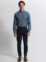 Ανδρικό Πουκάμισο Slim-fit PEDRO 33-7523 Πετρόλ - Image 4