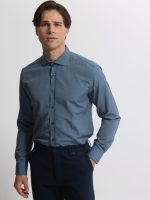 Ανδρικό Πουκάμισο Slim-fit PEDRO 33-7523 Πετρόλ