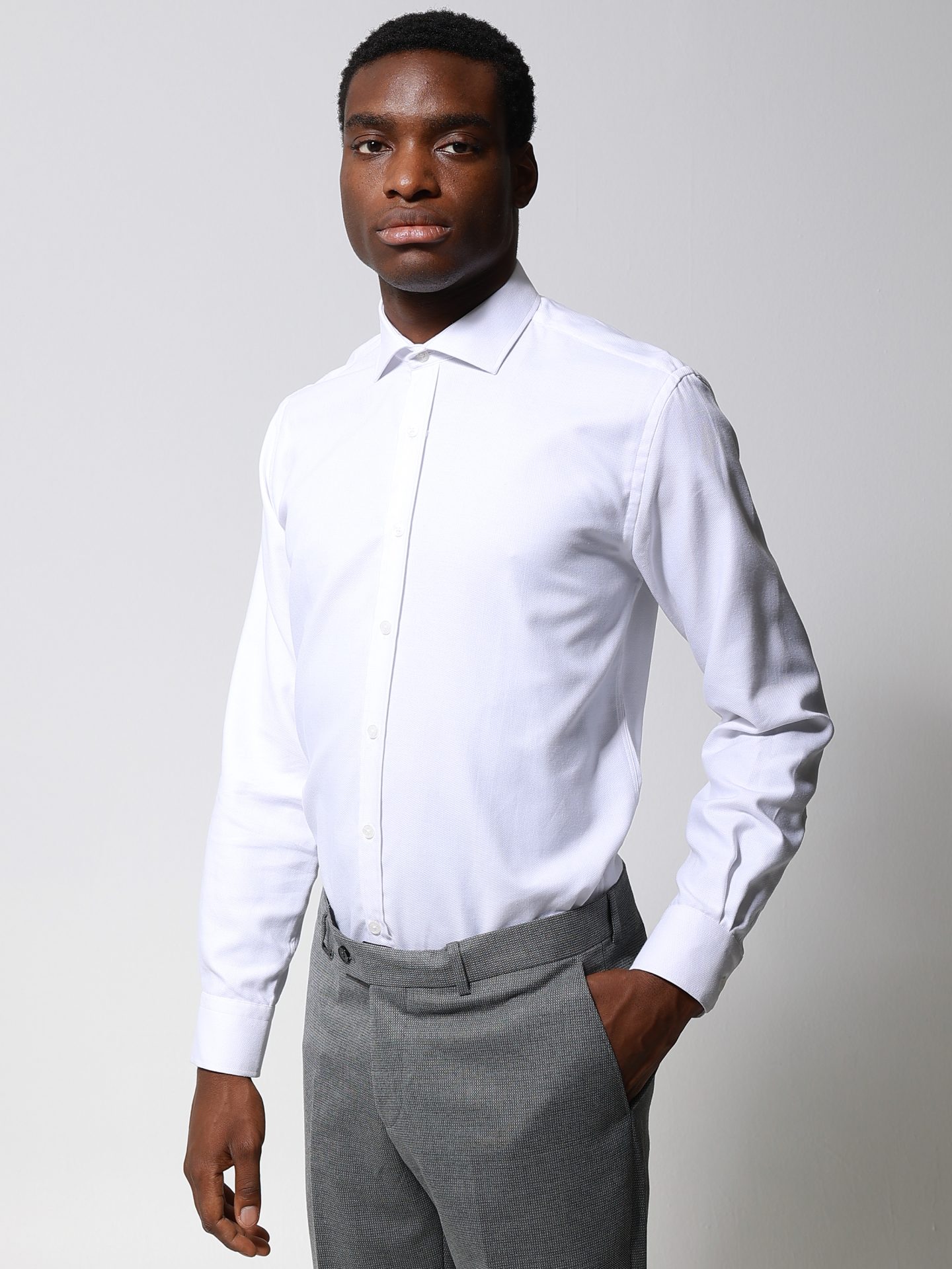 2373 Ανδρικό Πουκάμισο JOAQUIN 33-7521 Λευκό Slim-fit - Image 1