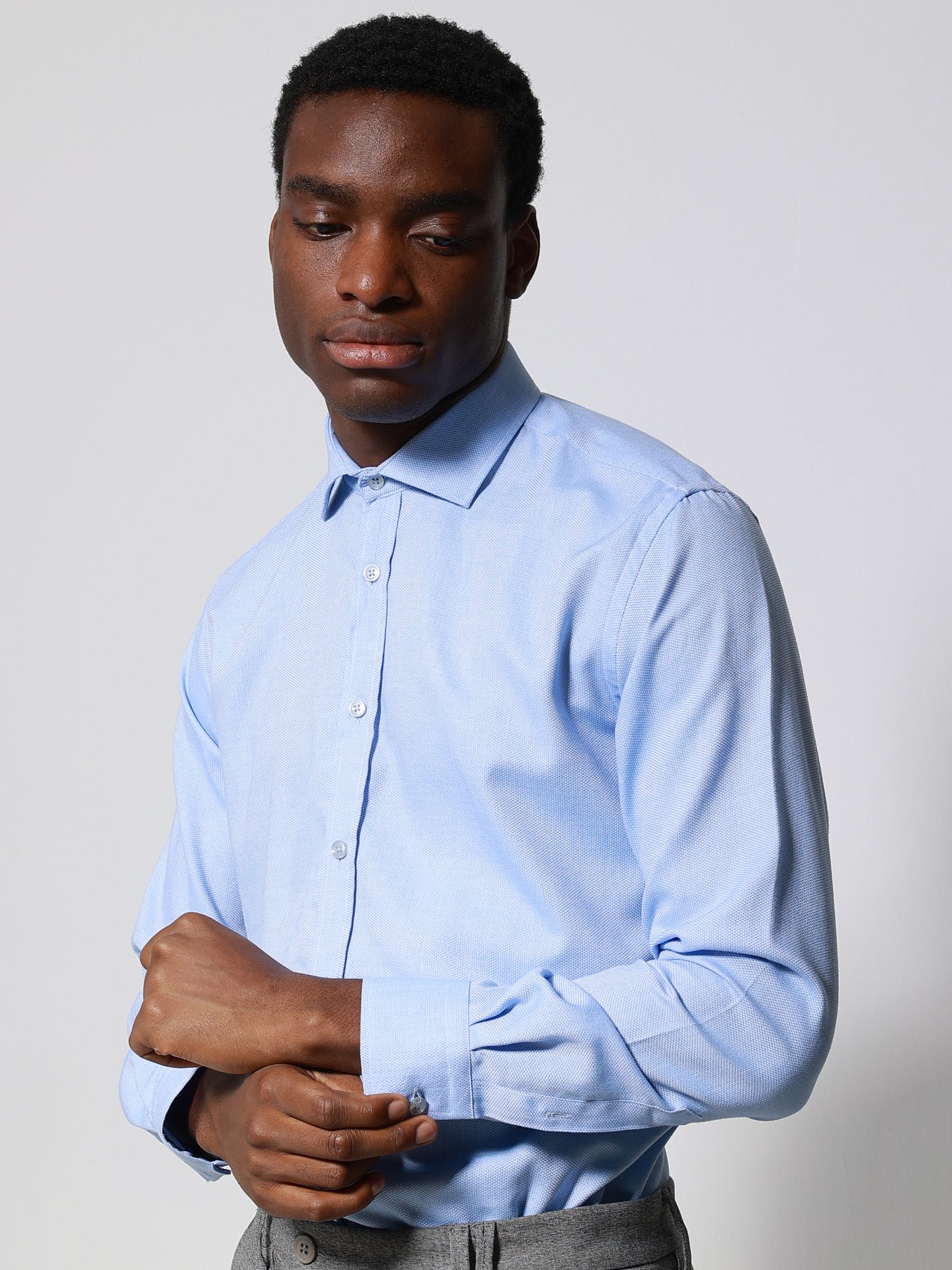 2486 Ανδρικό Πουκάμισο JOAQUIN 33-7521 Light Blue Slim-fit - Image 1