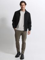 Ανδρικό Κοντό Παλτό με Φερμουάρ 2401 Μαύρο - Image 3