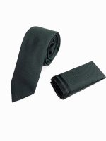 Ανδρική Γραβάτα Με Μαντηλάκι 33-6099 Dark Green 3