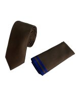 Ανδρική Γραβάτα Με Μαντηλάκι 33-6099 Brown 4