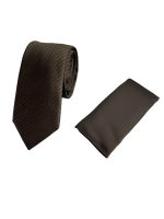 Ανδρική Γραβάτα Με Μαντηλάκι 33-6099 Brown 3