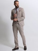 Ανδρικό Κοστούμι Με Γιλέκο MANOLO 2025 Stone
