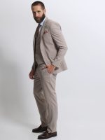 Ανδρικό Κοστούμι Με Γιλέκο MANOLO 2025 Stone - Image 4