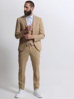 Ανδρικό Κοστούμι Με Γιλέκο MARLO 2034 Μπεζ