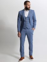 Ανδρικό Κοστούμι Με Γιλέκο MILANO 2036 Μπλε - Image 4